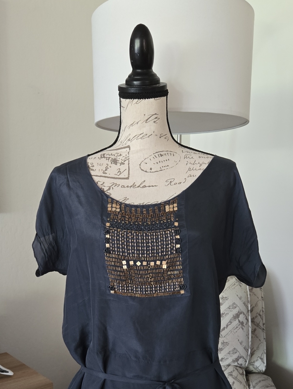 Biya (Johnny Was) Short-Sleeve Embellished Women's Top